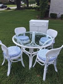 Wicker Breakfast Set 1940s