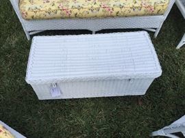 Wicker Rolling Trunk