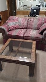 loveseat and coffee table