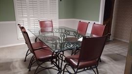 wrought iron dining table