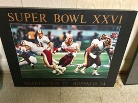 Redskins poster framed