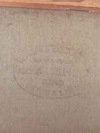 Paul Emile Lecomte - Back of painting