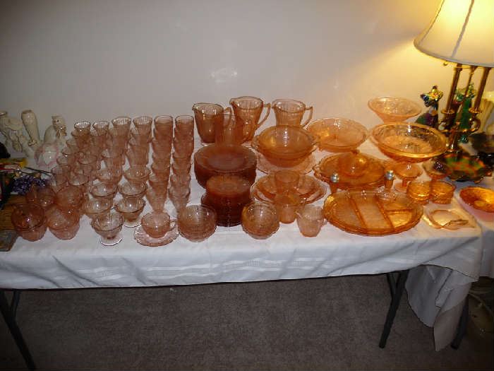 CHERRY BLOSSOM DEPRESSION GLASS COLLECTION