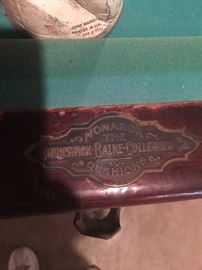 Antique brunswick balke-collender co pool table