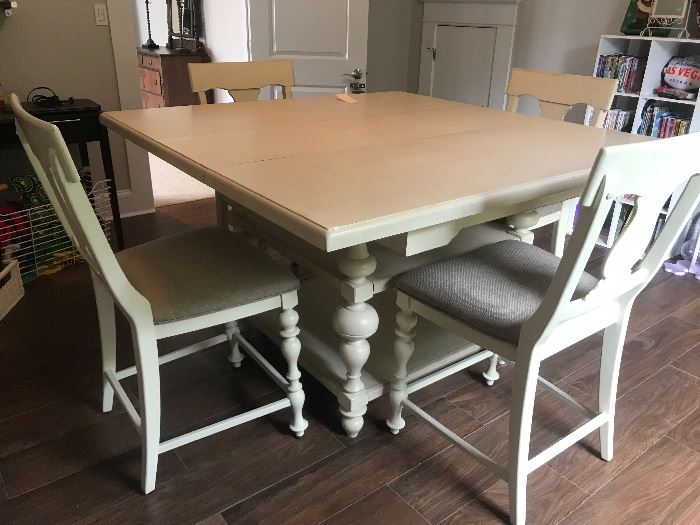 tall square table with 4 chairs by Paula Deen