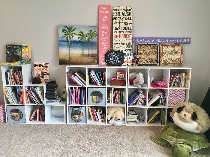 Storage cubby shelves (also lots of books, toys, & games)