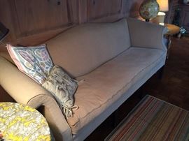 Chippendale sofa in a great neutral color