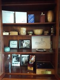 Political collectibles , pottery, flask, Revere Ware, crystal