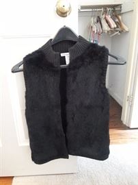 Women's medium 100% rabbit fur vest