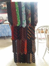 Men's ties of various patterns and styles