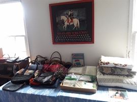 Handbags, scarves, belts, linens, quilts, artwork and a unique Championship Yachting board game.