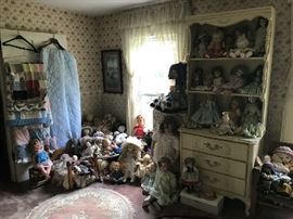 Dolls- Porcelain, Chatty Cathy, Great American Doll, Cloth Dolls, Doll Furntiure