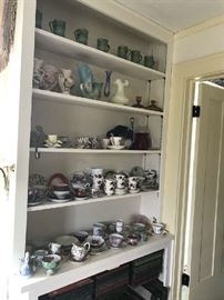 Hull Pottery, Fenton, Teacups and Saucers