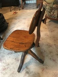 Antique Oak Swivel Desk Chair