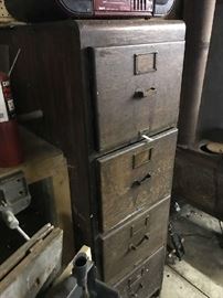Oak File Cabinet