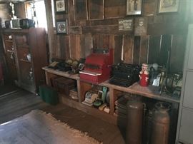 National Cash Register, Woodstock typewrite, Brass Fire Extinguishers