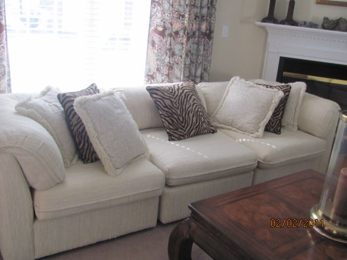 Ivory 12 piece sectional