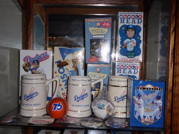 Vintage Dodger Bobble Heads and misc. memorabilia