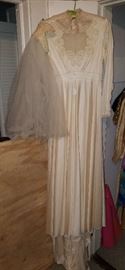 Vintage Bridal Dress & Veil 
