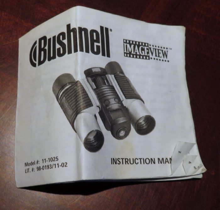 Bushnell "ImageView" Model #11-1025 10x25 Digital Camera Binoculars with USB connection