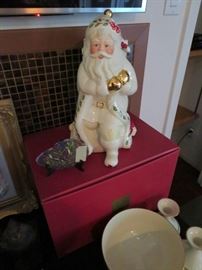 Perfect Lenox Santa Claus Cookie Jar in Original Box