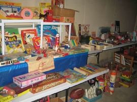 many vintage toys