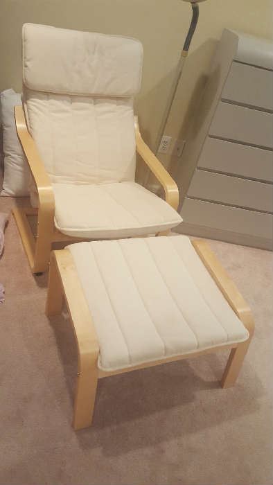 IKEA chair and footstool    $75