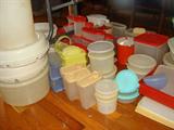 A portion of the Tupperware available at this estate.