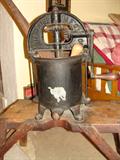 Vintage Sausage Stuffer large 8 quart press with bench
