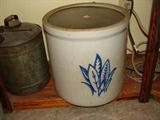Beautiful Antique Crock with design