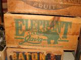 Vintage collectible advertising produce boxes