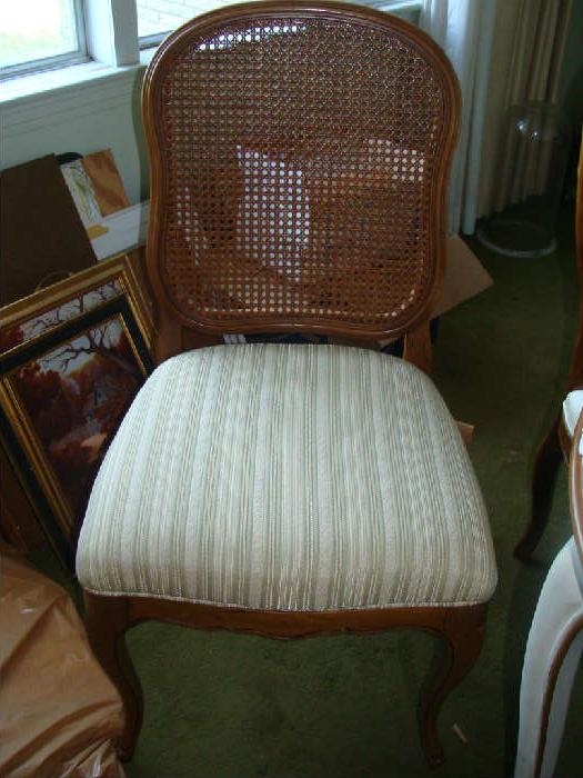 One of the matching dining chairs. The table is to covered at the moment to adequately picture.
