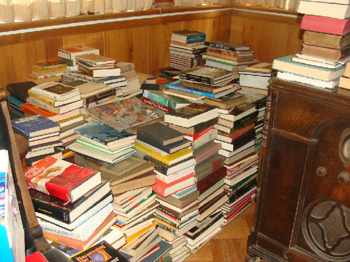 A small example of the books to be sorted