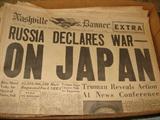 An entire box of WWII Headlines from various newspapers all in good condition like these and all with different WWII Headlines