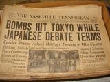 An entire box of WWII Headlines from various newspapers all in good condition like these and all with different WWII Headlines