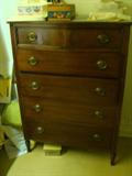 Bedroom Suite, Hepplewhite Design, purchased in 1941 with Acorn 4 poster bed and matching mirrored dresser