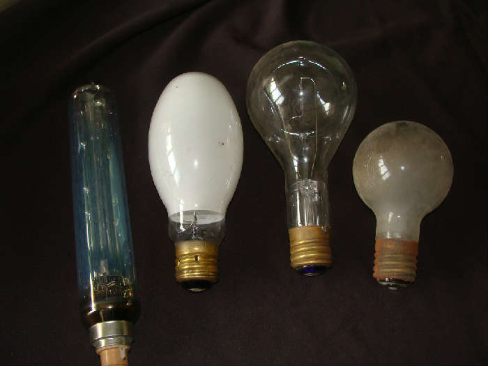 Very unusual antique light bulb collection