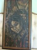 Eskimo Madonna & Child by Marilyn North in Anchorage, Alaska, circa 1954
Frame approx. 26.5 x 15.5
