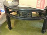 Antique round oriental marble topped table