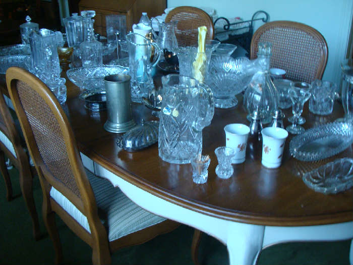 view of Davis Co. Dining Table, Glassware and more!