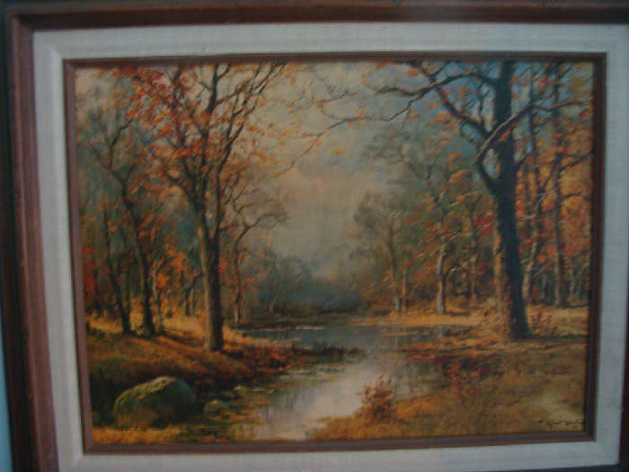 Robert Woods landscape signed and dated 1950.