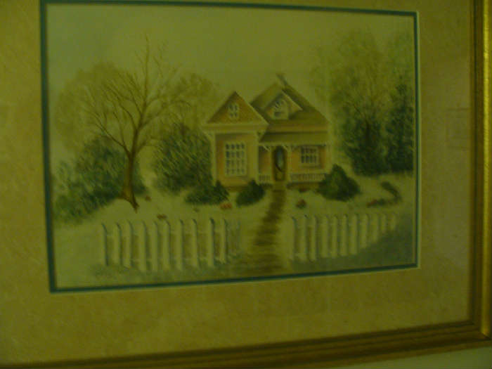 Artwork by Marie Lish: Painting of peaceful home setting