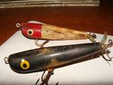 Vintage Fishing Lures 1940's/50's also some nice wooden poles and other tackle. See more pics of lures at the last part of the pictures