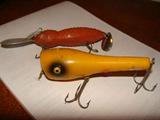 Vintage Fishing Lures 1940's/50's also some nice wooden poles and other tackle. See more pics of lures at the last part of the pictures