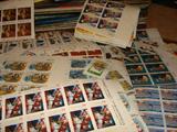 There are many blocks of stamps, plus hundreds of other Stamps including US and Foreign from 1940's maybe some even earlier incuding lots of canceled stamps, etc. even a letter mailed in 1884 with 1 cent stamp and letter. There are a few more pics of the blocks at the bottom of this page remember there are literally stacks of blocks under the pics you see.