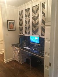 Marble Counter $100 Desk Built In $300