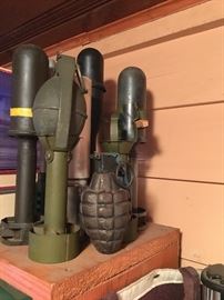 Many inert grenades WWII
