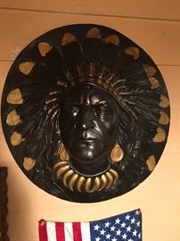 Large ceramic Native American Wall mount