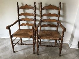 Ladder back chairs x 2