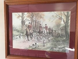 Hunting scene print